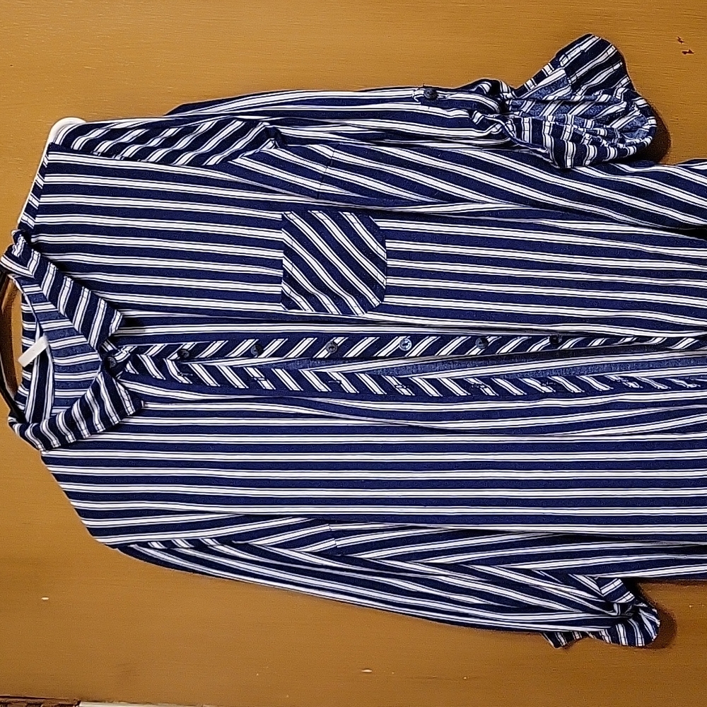 DNA Couture Button Down Pocket Top